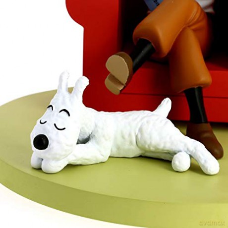 Tintin hjemme(sidder i rd lnestol) Statue [FIGURKA]
