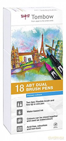 Tombow - 18 ABT Dual Brush Pen - Primary