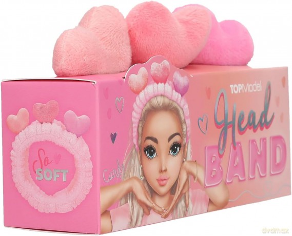 Topmodel - Head Band with Hearts BEAUTY and ME - Pink
