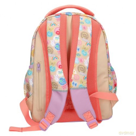 Topmodel - School Backpack GIRL POWER - Beige, Lilac, and Coral (413285)