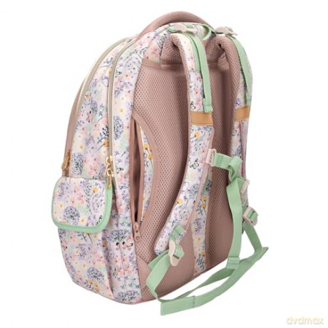 Topmodel - School Backpack SUMMER FEELING - Pastel Shades with Sage-Colored Details - 44x34x24 cm (413304)
