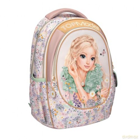 Topmodel - School Backpack SUMMER FEELING - Pastel Shades with Sage-Colored Details - 44x34x24 cm (413304)