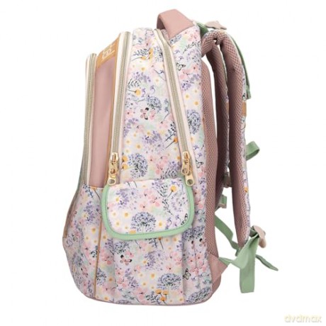 Topmodel - School Backpack SUMMER FEELING - Pastel Shades with Sage-Colored Details - 44x34x24 cm (413304)