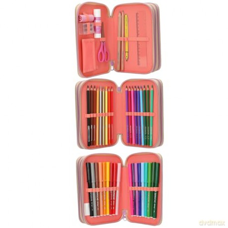 Topmodel - Triple Pencil Case GIRL POWER - Beige (413282)