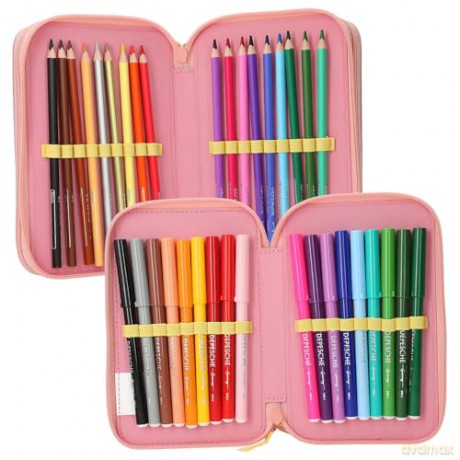 Topmodel - Triple Pencil Case JUICY - apricot, pink, yellow (413324)