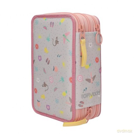 Topmodel - Triple Pencil Case JUICY - apricot, pink, yellow (413324)