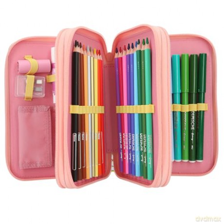Topmodel - Triple Pencil Case JUICY - apricot, pink, yellow (413324)