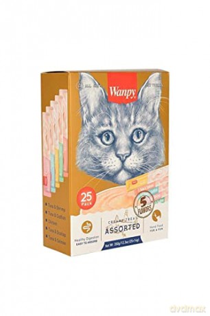Wanpy - Cat 25 Pack Creamy Lickable Treat - Mixed Flavor 350g (25x14g)