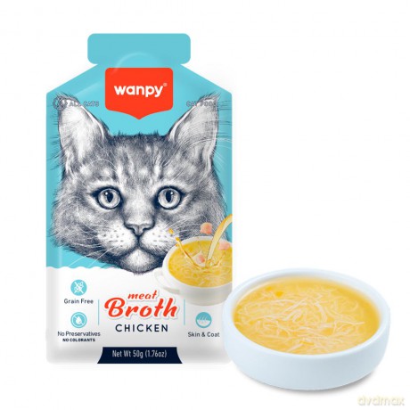 Wanpy Cat Meat Broth Chicken 50g - 50g
