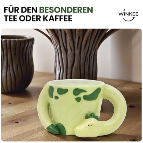 Winkee - Sleeping Dino Mug - Light Green