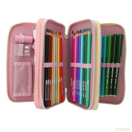 Ylvi - Triple Pencil Case - Color Cloud - Candy Colors