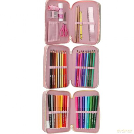 Ylvi - Triple Pencil Case - Color Cloud - Candy Colors