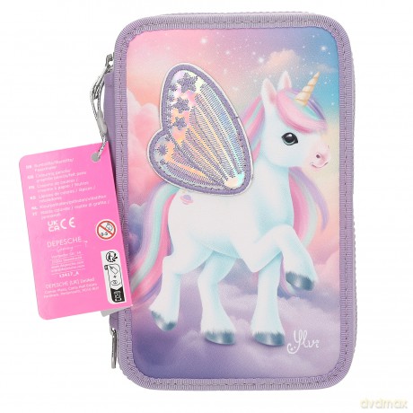 Ylvi - Triple Pencil Case With Appliqued Wing - (0413417)