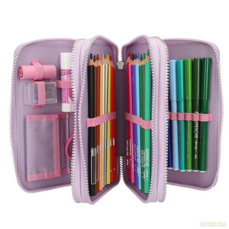 Ylvi - Triple Pencil Case With Appliqued Wing - (0413417)