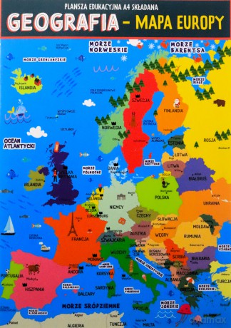 Karta edukacyjna Geografia Mapa Europy