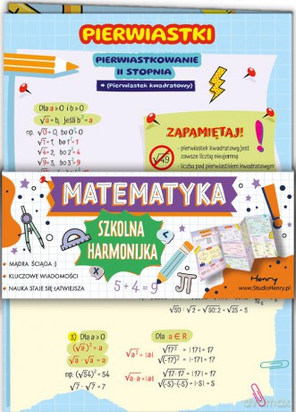 Ściąga Harmonjka Matematyka pierwiastki i procenty