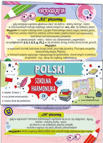 Ściąga Harmonjka Polski Interpunkcja i ortografia