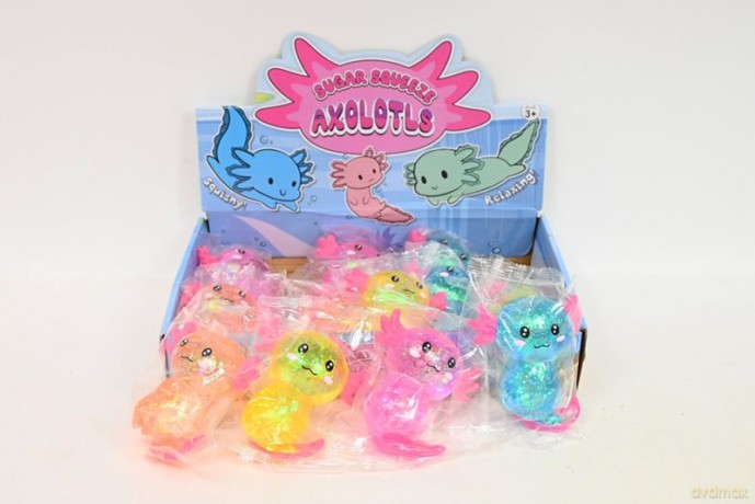 Aksolotl do ściskania 9cm 4-kol HPB01 50387