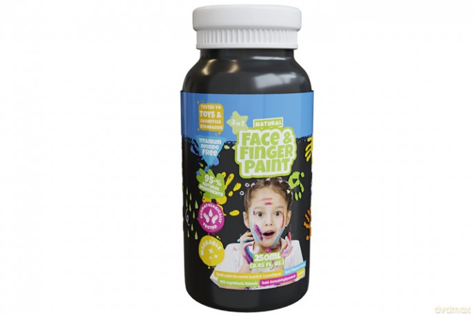 BOTI NATURAL farba d/mal palcami CZARNY 250ml 38591