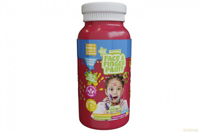 BOTI NATURAL farba d/mal palcami CZERWONY 250ml 38586