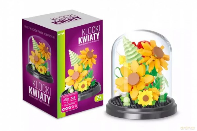 Klocki kwiaty słoneczniki klosz 228el 137013
