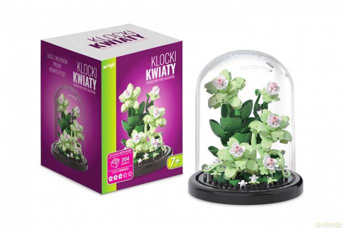 Klocki kwiaty storczyki klosz 204el 136931