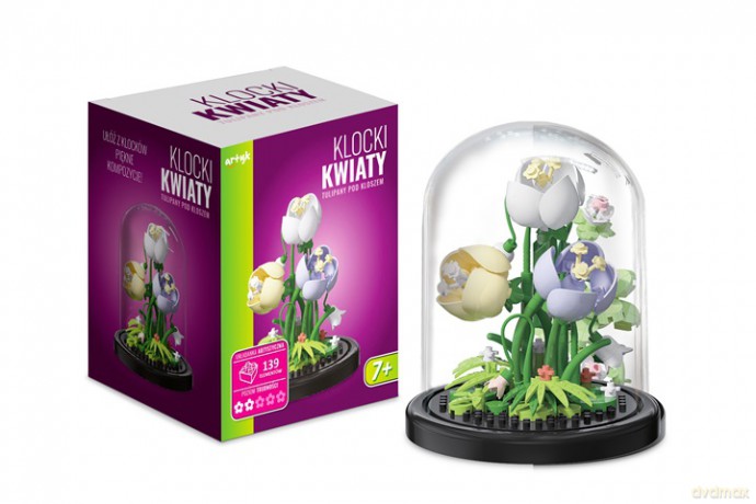 Klocki kwiaty tulipany klosz 139el 136948