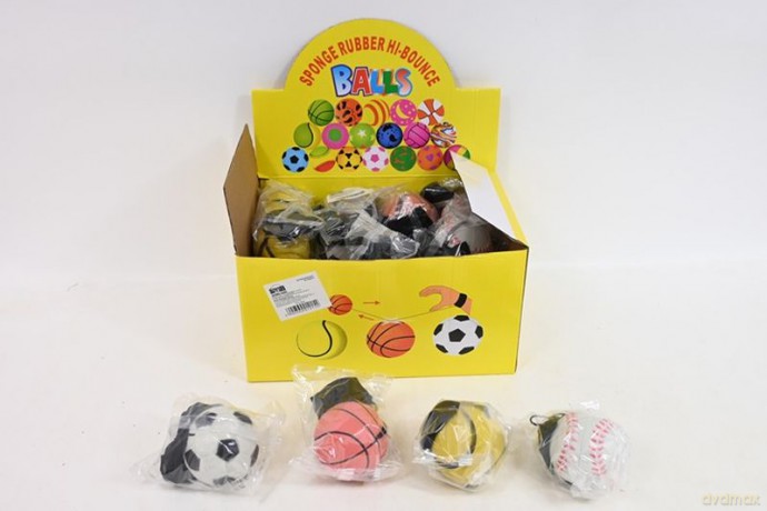 Piłka twarda na gumce 24/box 01215 12153 12154