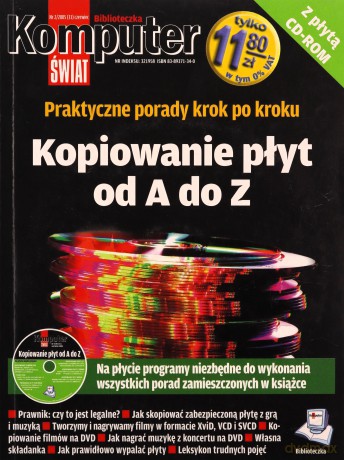 Kopiowanie płyt od A do Z. Biblioteczka Komputer Świat + CD [KSIĄŻKA]
