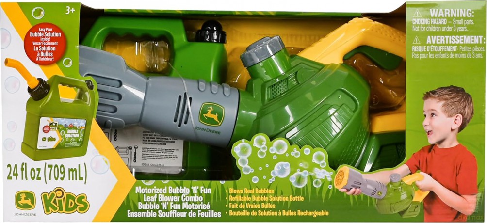 TOMY John Deere dmuchawa liście bańki mydl.X470146