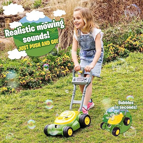 TOMY John Deere kosiarka z bańkami X320907