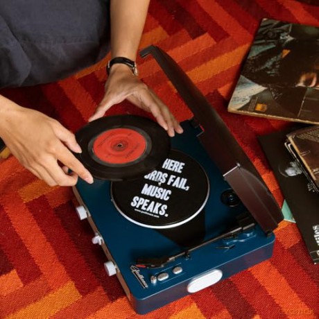Brad Retro: Brad Retro Record Player (Navy)