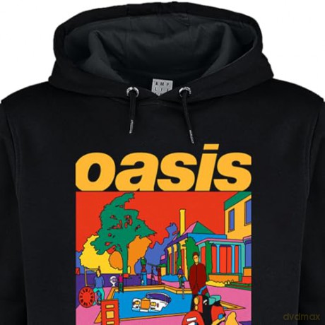Oasis: Oasis Be Here Now Colour Amplified Black X Large Hoddie