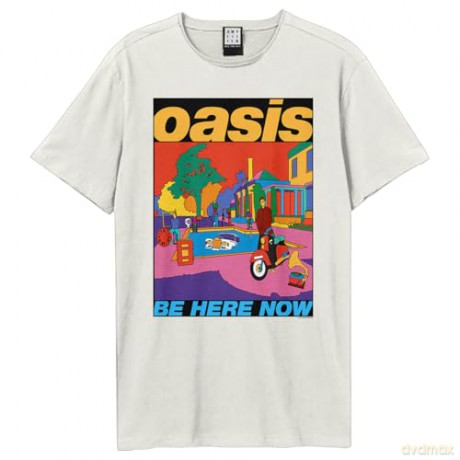 Oasis: Oasis Be Here Now Colour Amplified Small Vintage White T Shirt