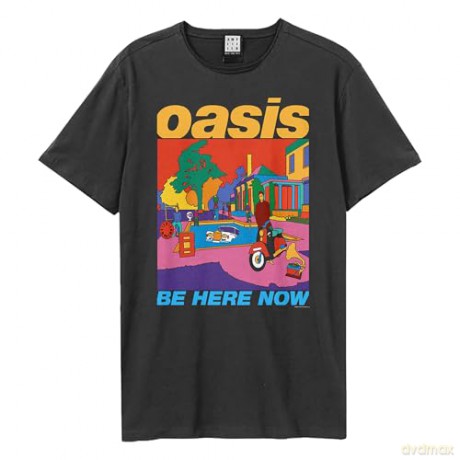 Oasis: Oasis Be Here Now Colour Amplified Vintage Charcoal Small T Shirt