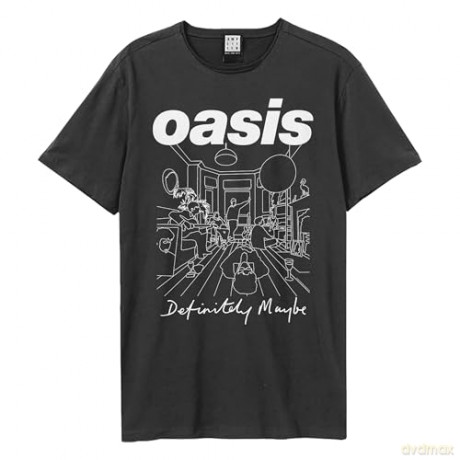 Oasis: Oasis Definitely Maybe Amplified Vintage Charcoal Small T Shirt