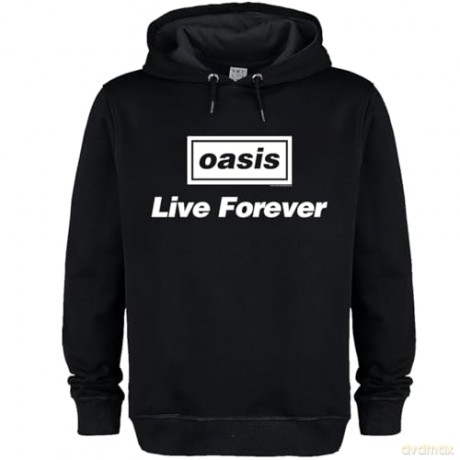 Oasis: Oasis Live Forever Title Amplified Black XL Large Hoddie