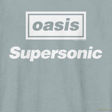 Oasis: Oasis Supersonic Title Amplified Vintage Charcoal Small T Shirt