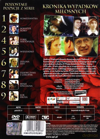 Kronika wypadków miłosnych [DVD]