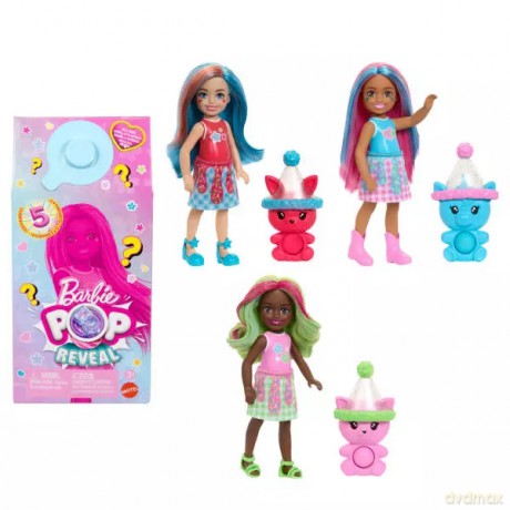 Barbie Pop Reveal Chelsea Lalka Seria Zwierzaczkowa Imprezka Asortyment