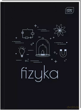 Brulion tematyczny FIZYKA A5 80k zeszyt TWARDA OKŁADKA ze ściągą