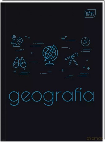 Brulion tematyczny GEOGRAFIA A5 80k zeszyt TWARDA OKŁADKA ze ściągą