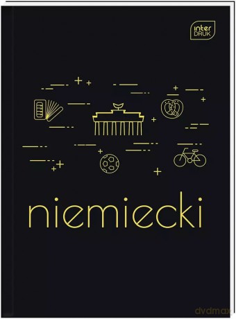 Brulion tematyczny J. NIEMIECKI A5 80k zeszyt TWARDA OKŁADKA ze ściągą