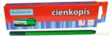 Cienkopis 0,4mm ciemny zielony (10szt)