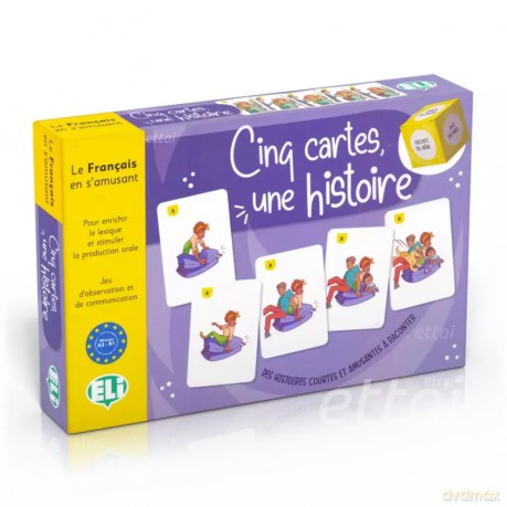 Cinq cartes, une histoire. Gra językowa A2-B1 [KSIĄŻKA]