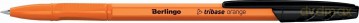Długopis olejowy ze skuwką Tribase Orange 0,7mm czarny