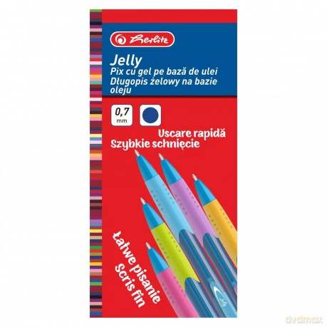 Długopis Żelowy Herlitz Jelly niebieski 12 szt.
