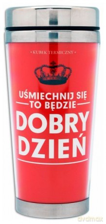 Kubek termiczny Uśmiechnij się [GADŻET]