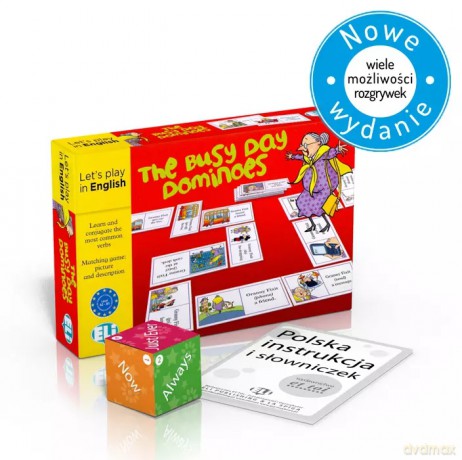 Gra językowa Angielski Busy day dominoes New [KSIĄŻKA]
