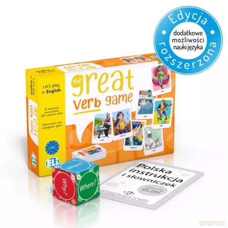 Gra językowa Angielski Great Verb Game. [KSIĄŻKA]